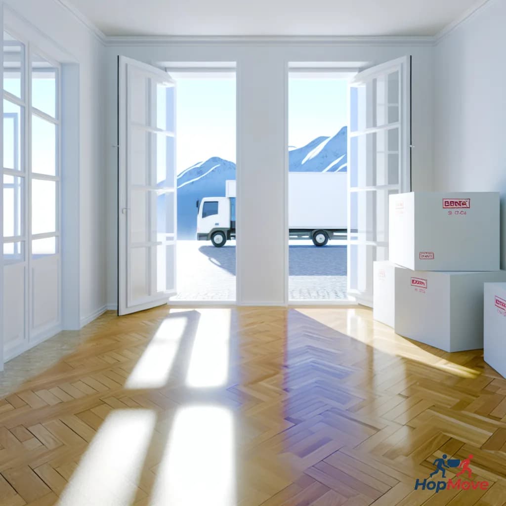 Professional team executing a retail relocation in Bernex, Switzerland.