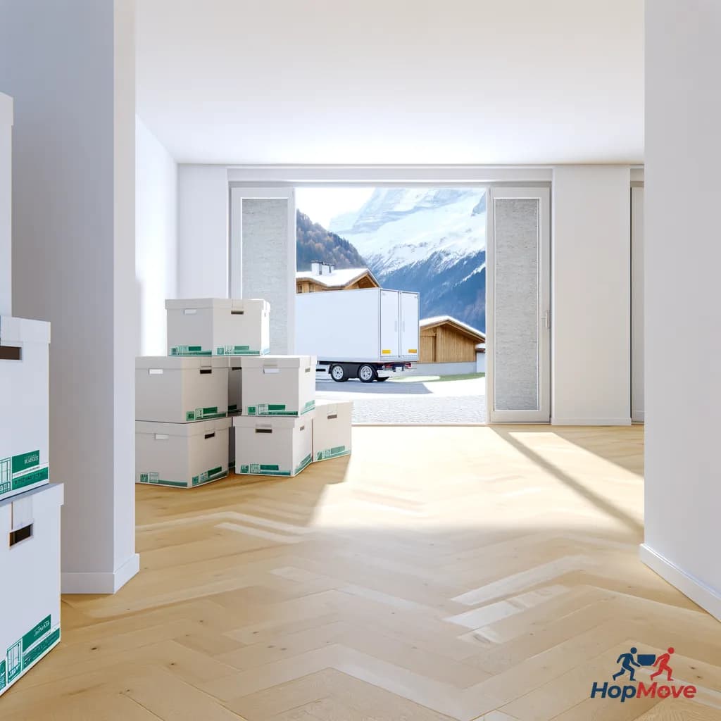 Professional movers transporting furniture in Grottes & Saint-Gervais, Switzerland.