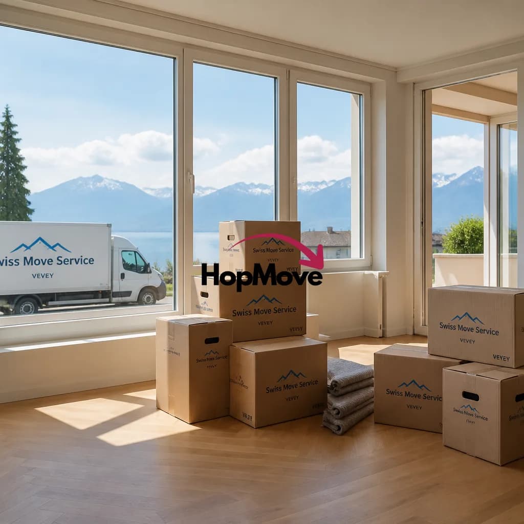 Family moving company in Vevey with children